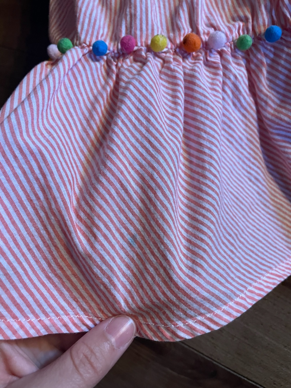 Tommy Bahama Spaghetti Strap Tiered Pom-Pom Party Dress - Picture 6 of 6